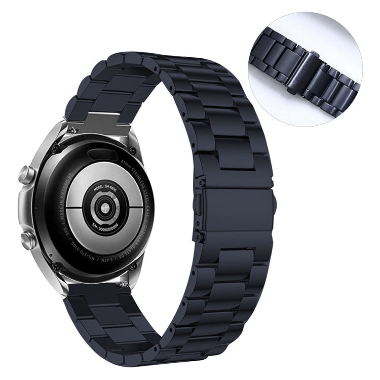 22mm Universal titanium alloy + stainless steel watch strap - Black#serie_1