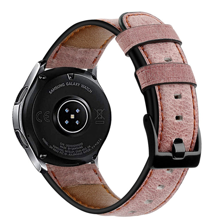 22mm Universal vintage genuine leather watch strap - Pink#serie_1