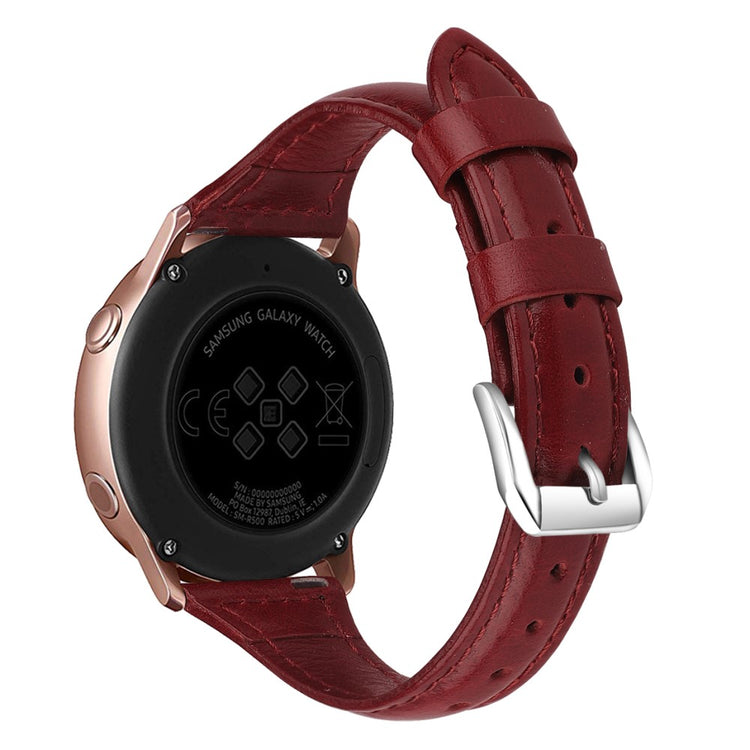 22mm Universal simple genuine leather watch strap with - Red#serie_13