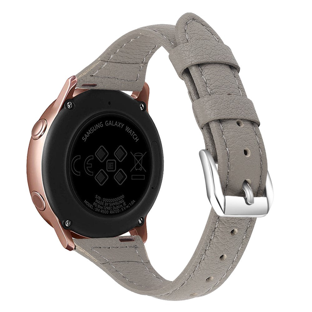 22mm Universal simple genuine leather watch strap with - Lizard Texture / Grey#serie_14