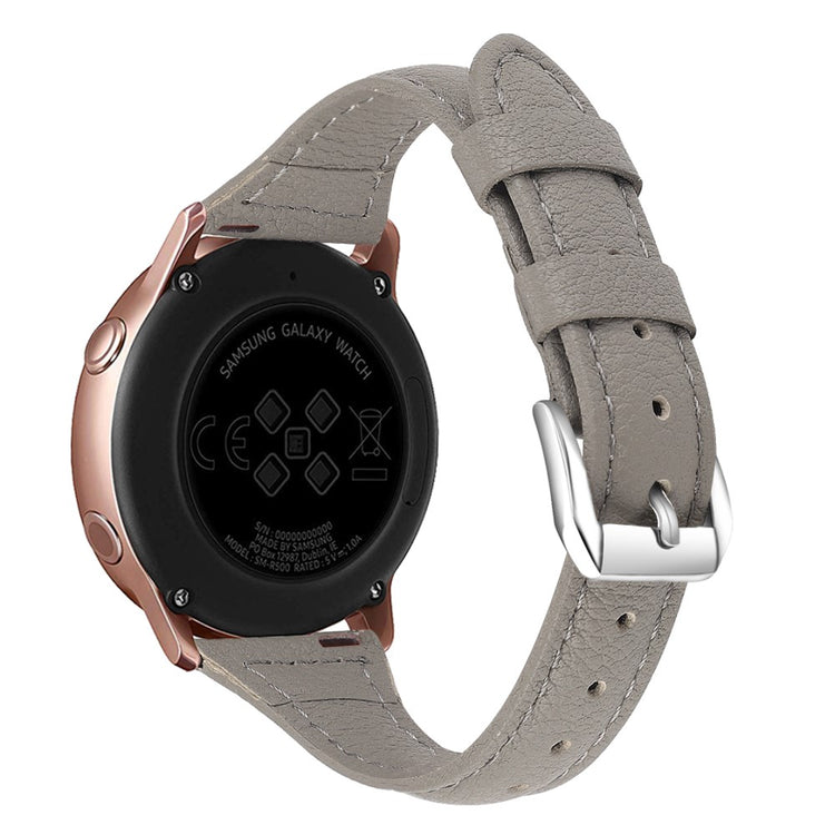 22mm Universal simple genuine leather watch strap with - Lizard Texture / Grey#serie_14