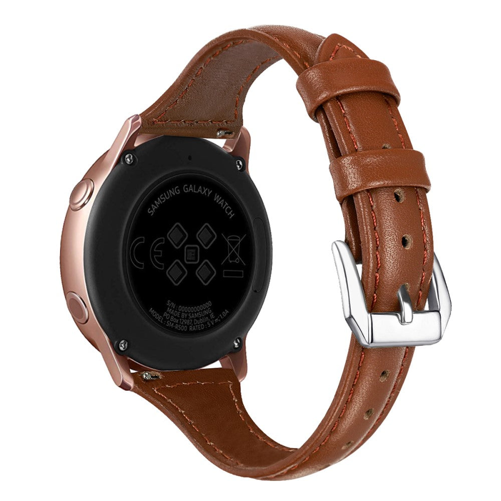 22mm Universal simple genuine leather watch strap with - Brown#serie_15