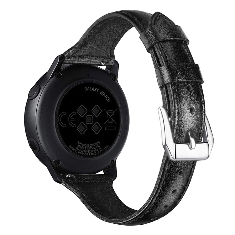 22mm Universal simple genuine leather watch strap with - Black#serie_7