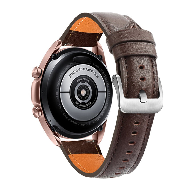 20mm Universal cowhide leather watch strap - Coffee#serie_3