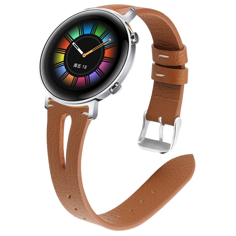 22mm Universal simple genuine leather watch strap - Brown#serie_2