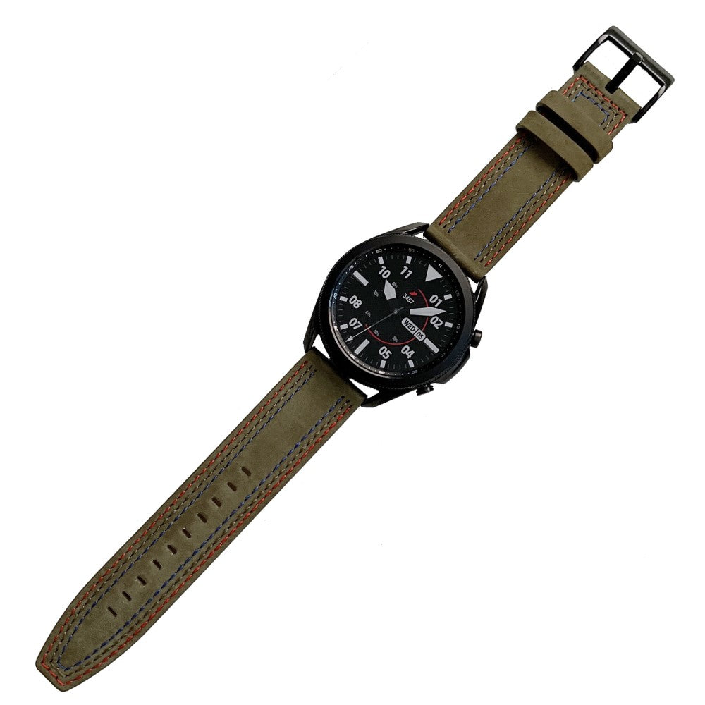 20mm Universal genuine leather watch strap - Green#serie_2