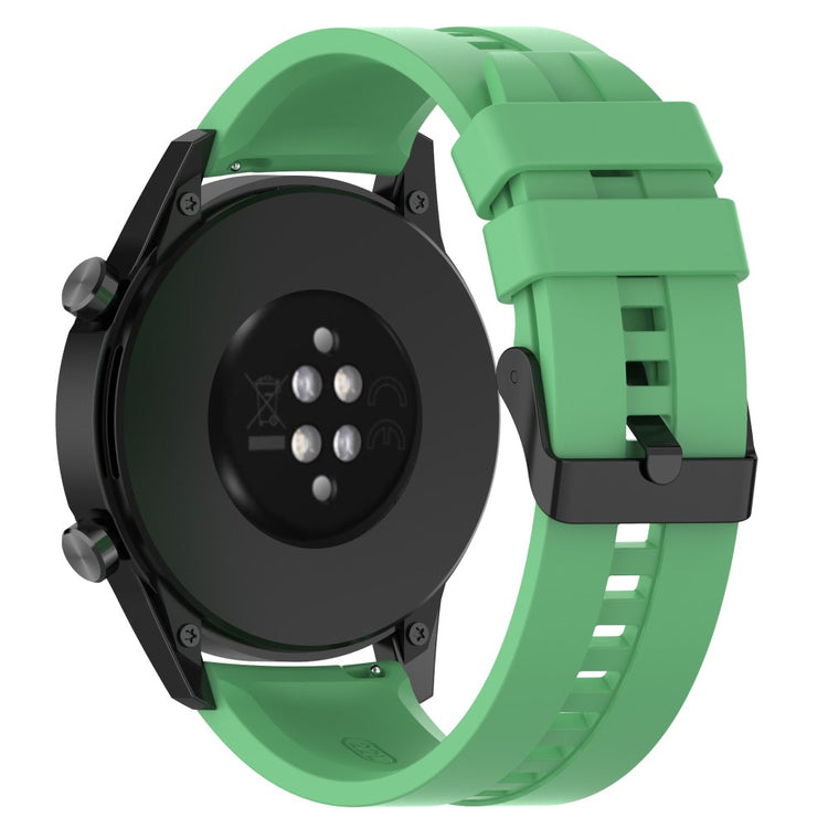 20mm Universal silicone watch strap - Black Steel Buckle / Mint Green#serie_13