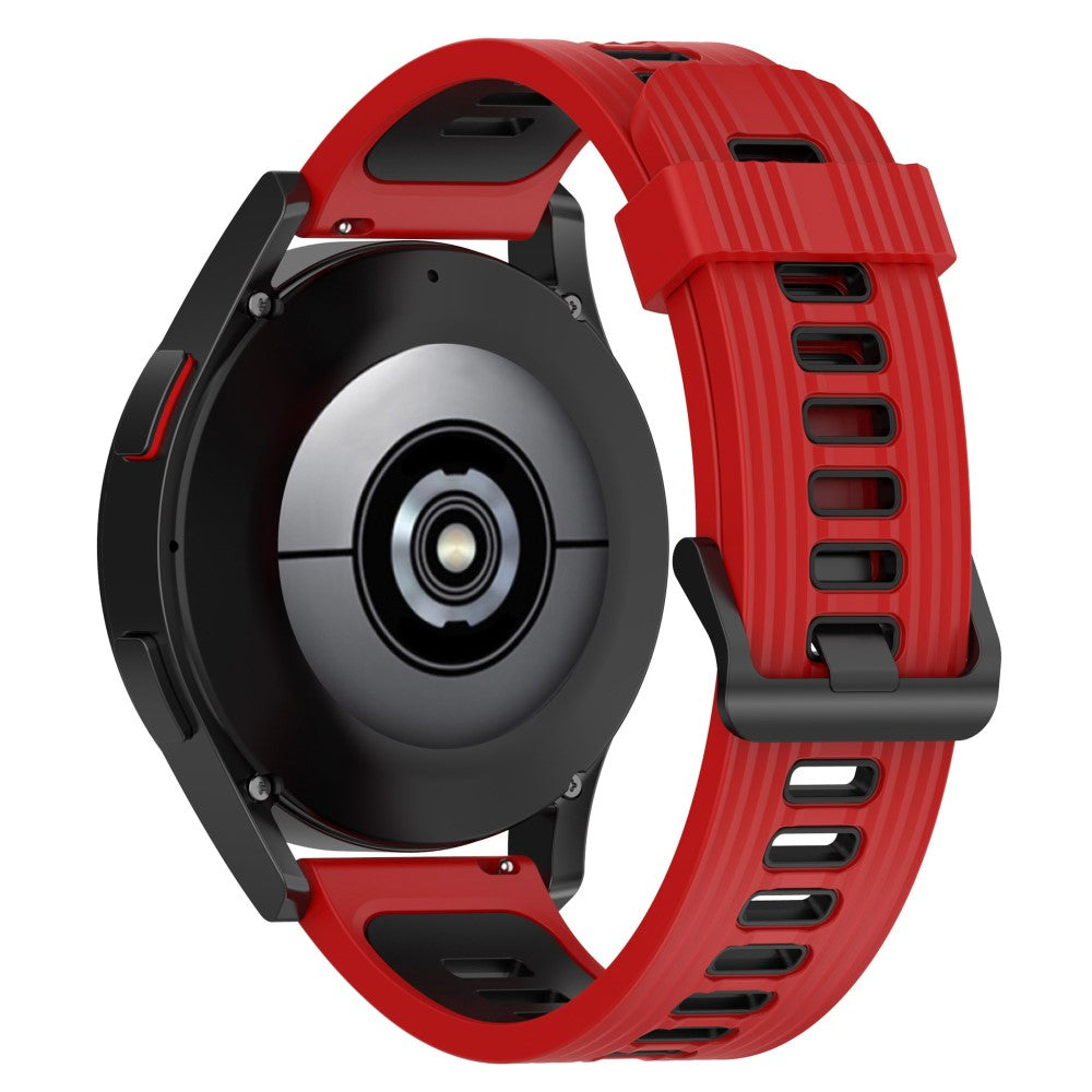 20mm Universal bi-color silicone watch strap - Red / Black#serie_6