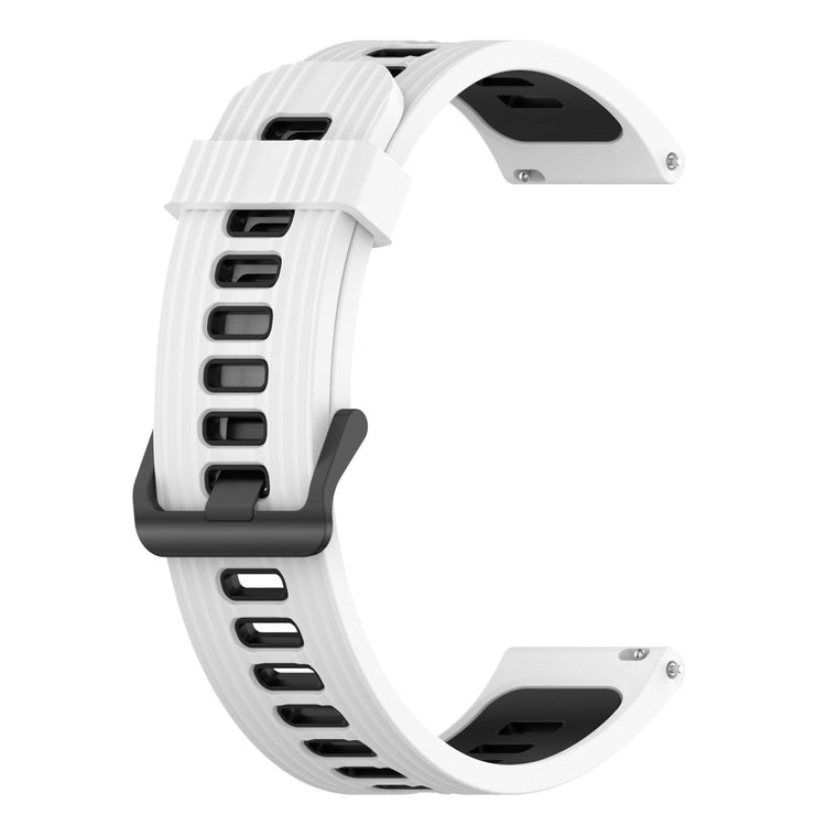 20mm Universal bi-color silicone watch strap - White / Black#serie_3