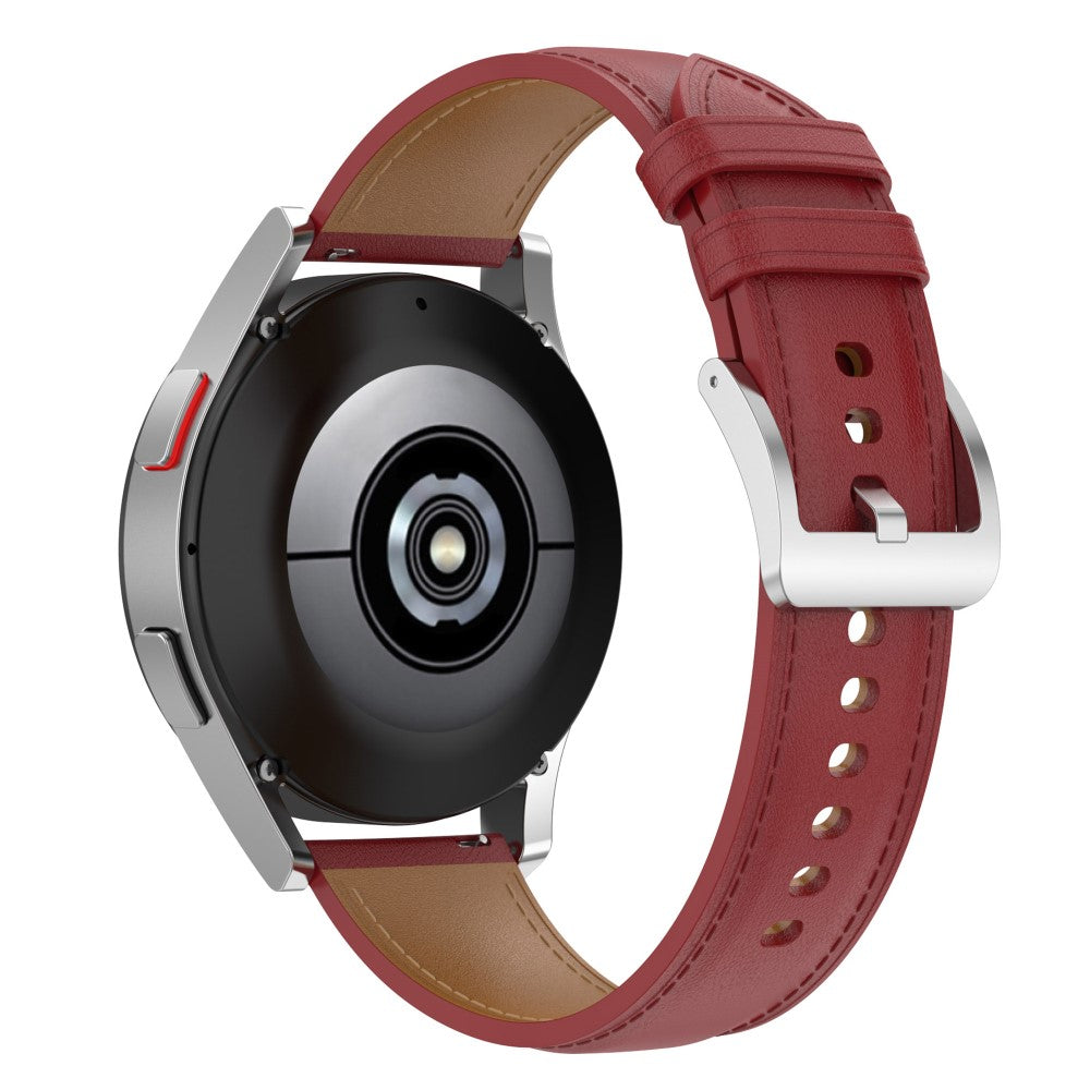 20mm Universal simple genuine leather watch strap - Red#serie_2