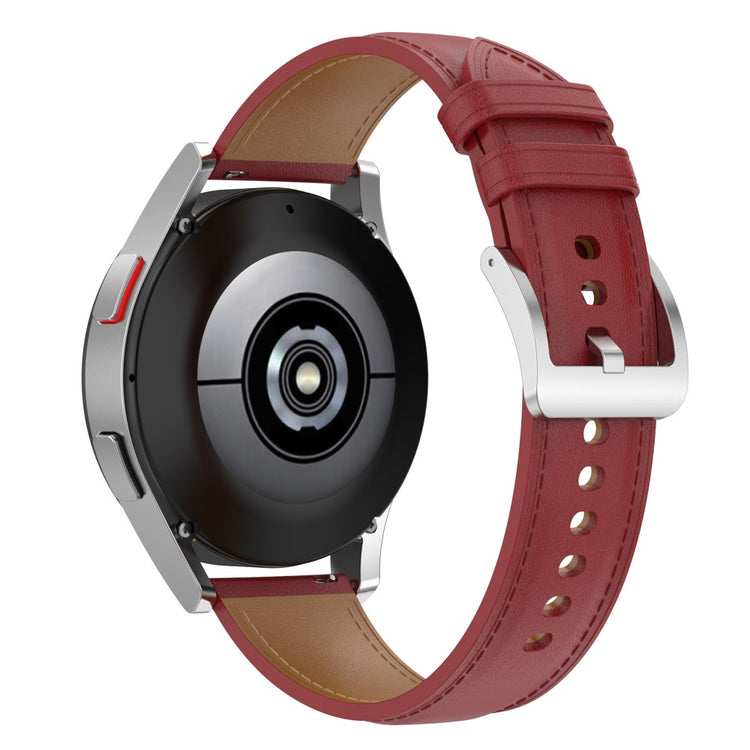 20mm Universal simple genuine leather watch strap - Red#serie_2