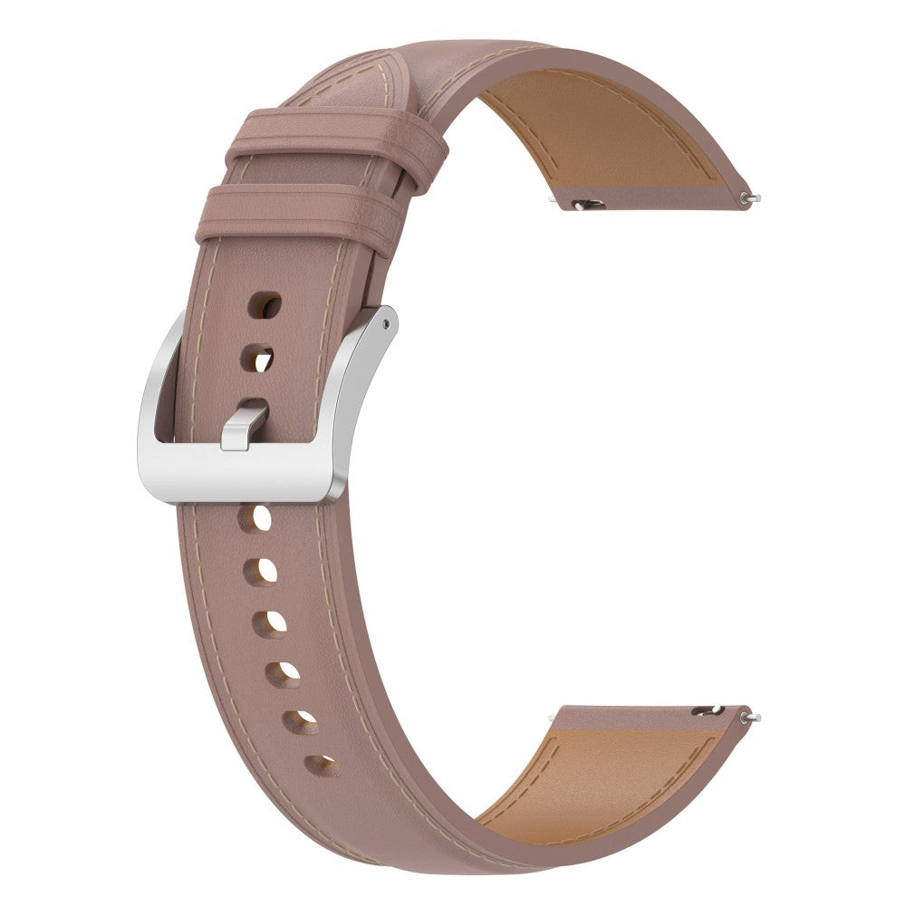 20mm Universal stitching line style cowhide watch strap - Deep Pink#serie_3
