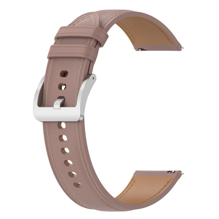 20mm Universal stitching line style cowhide watch strap - Deep Pink#serie_3
