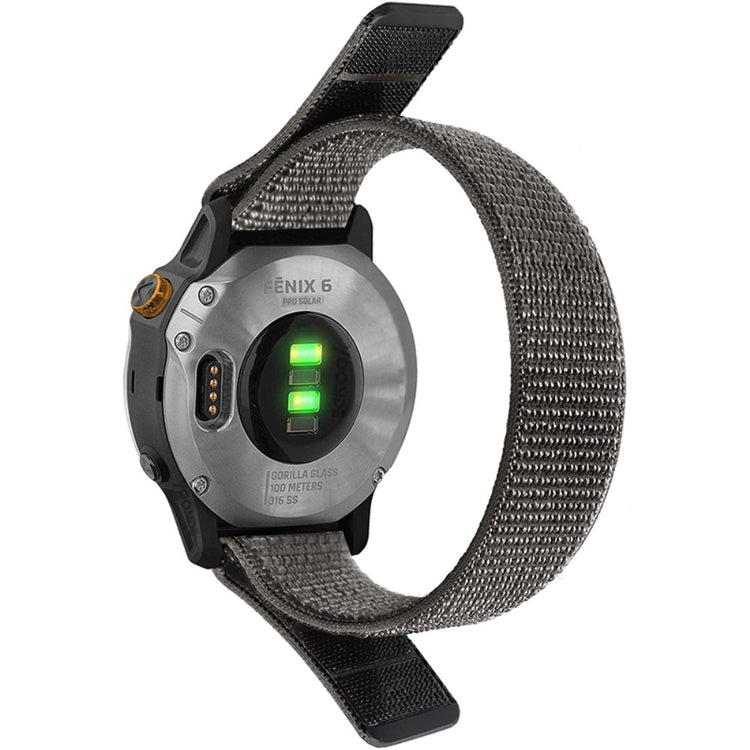 22mm Universal nylon loop fastener watch strap - Grey#serie_2