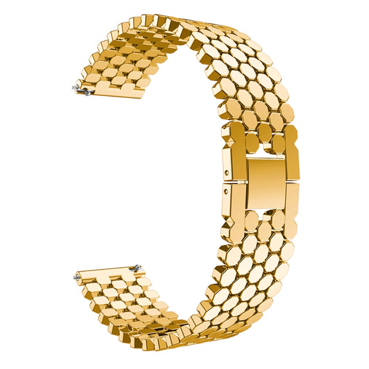 22mm Universal stainless steel honeycomb style watch strap - Gold#serie_2