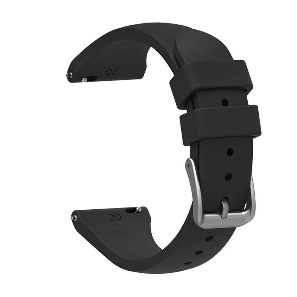 20mm Universal silicone watch strap - Black#serie_1