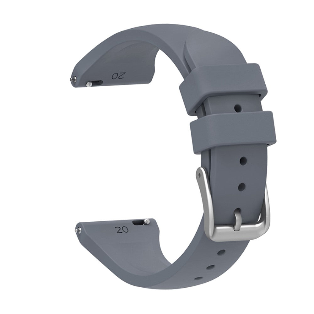 20mm Universal silicone watch strap - Dark Grey#serie_11
