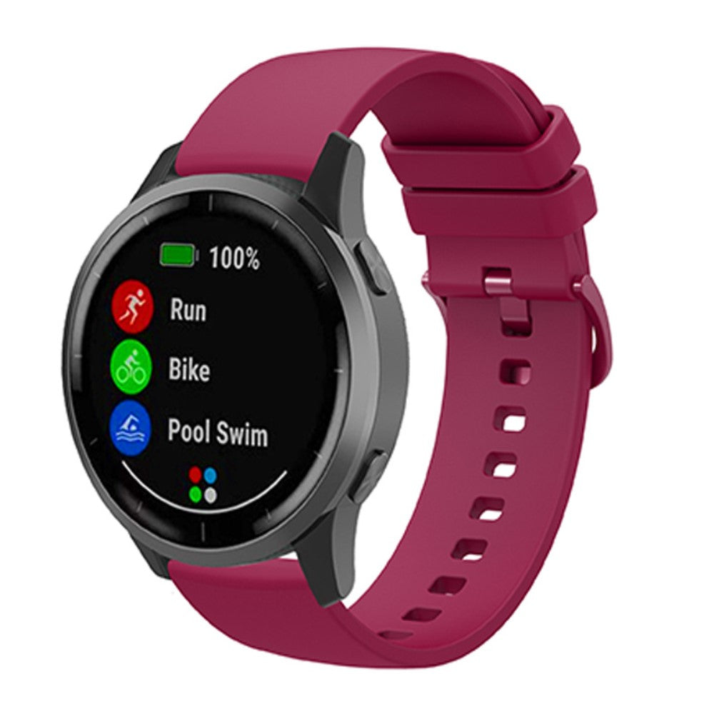 20mm Universal solid color silicone watch strap - Fuchsia#serie_1
