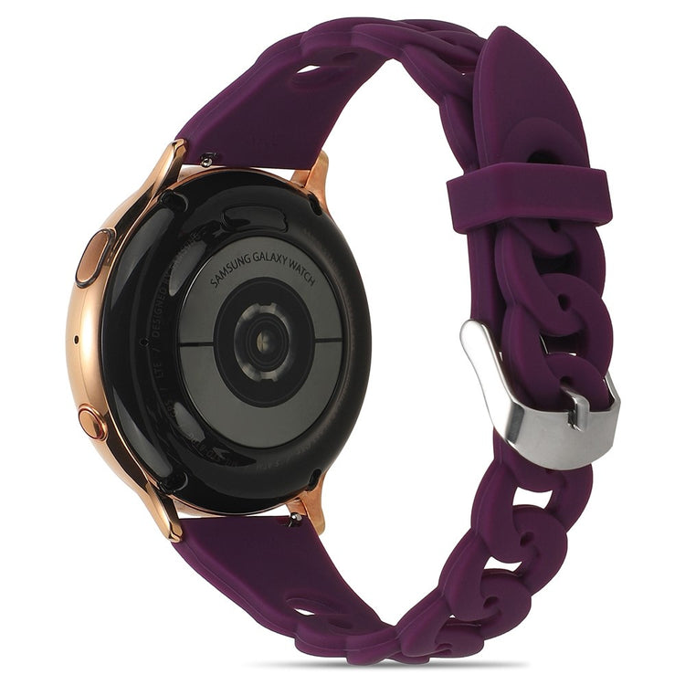 20mm Universal cool circle design silicone watch strap - Purple#serie_12