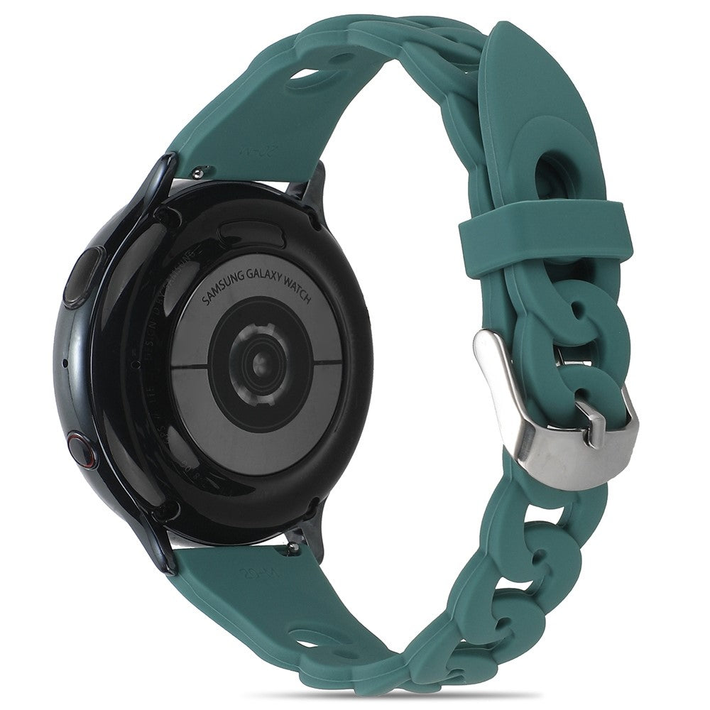 20mm Universal cool circle design silicone watch strap - Green#serie_8