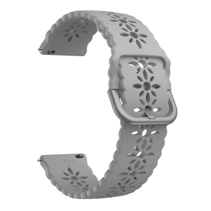 20mm Universal plum blossom silicone watch strap - Light Gray#serie_6