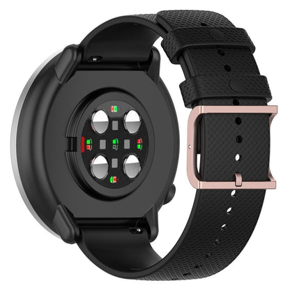 20mm Universal dots design silicone watch strap - Black#serie_5