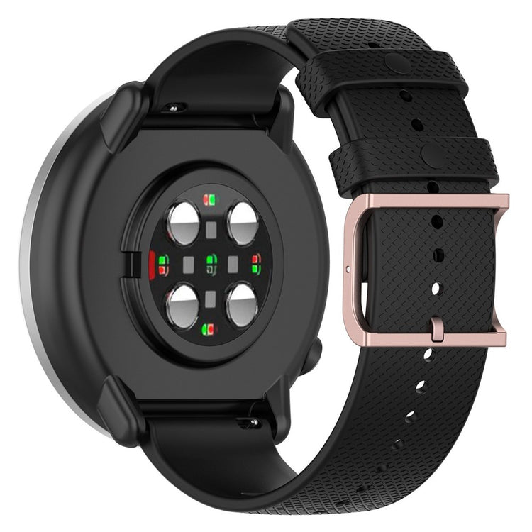 20mm Universal dots design silicone watch strap - Black#serie_5