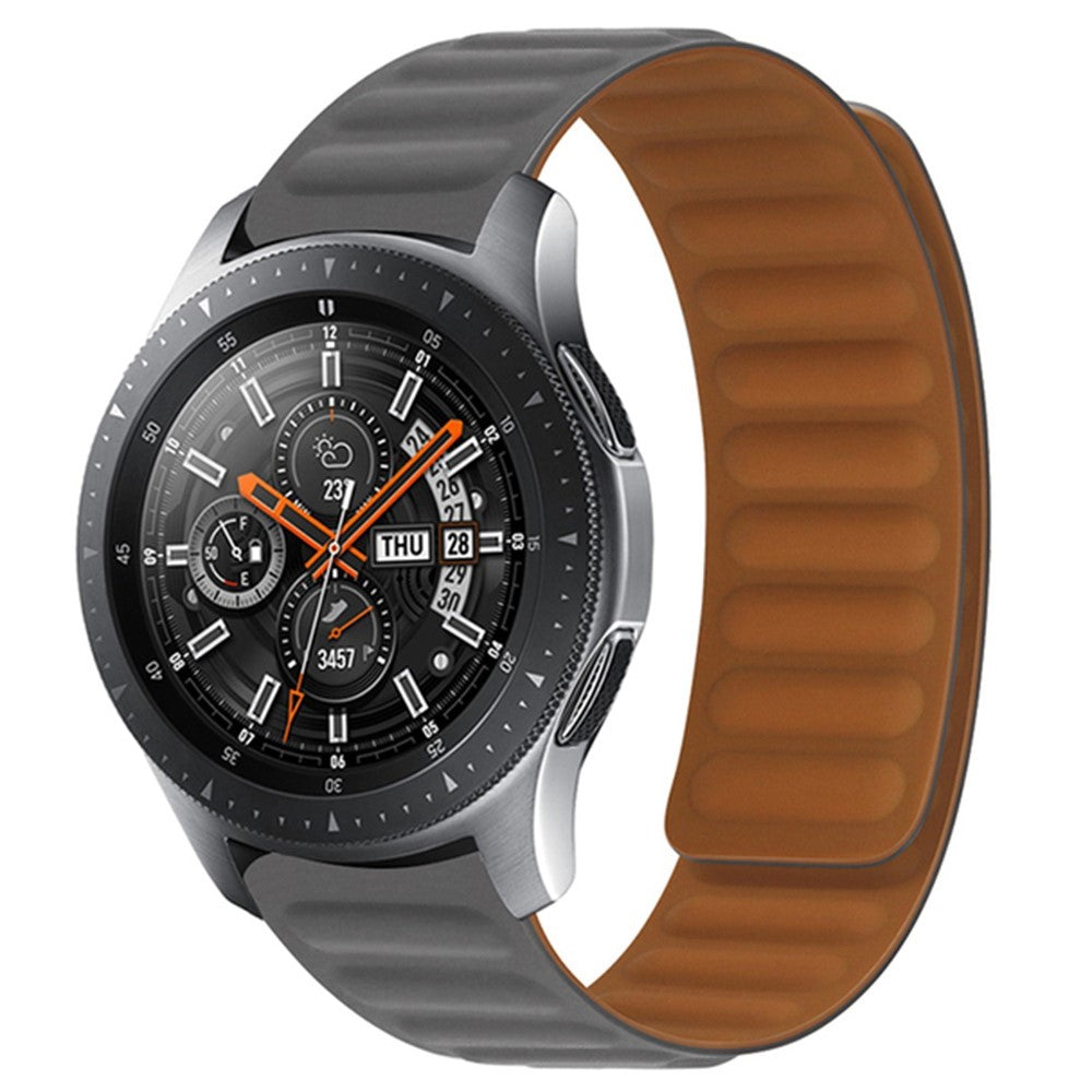 22mm Universal silicone magnetic lock watch strap - Grey#serie_11