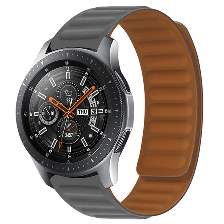 22mm Universal silicone magnetic lock watch strap - Grey#serie_11