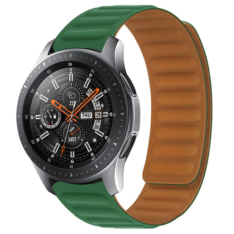 22mm Universal silicone magnetic lock watch strap - Grass Green#serie_18