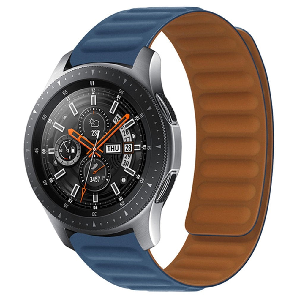 22mm Universal silicone magnetic lock watch strap - Midnight Blue#serie_22