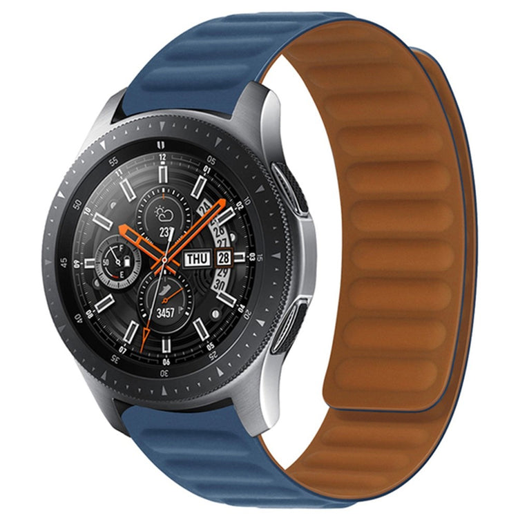 22mm Universal silicone magnetic lock watch strap - Midnight Blue#serie_22
