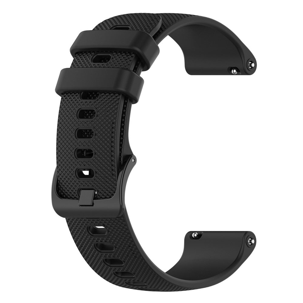 Grid texture silicone watch strap for Haylou / Noise / Willful watch - Black#serie_1