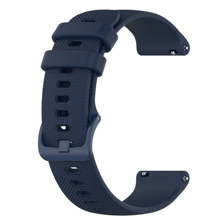 Grid texture silicone watch strap for Haylou / Noise / Willful watch - Navy Blue#serie_10