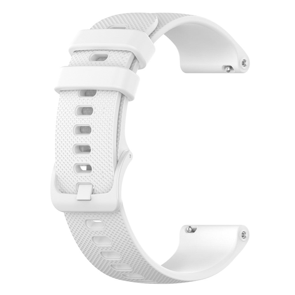 Grid texture silicone watch strap for Haylou / Noise / Willful watch - White#serie_2
