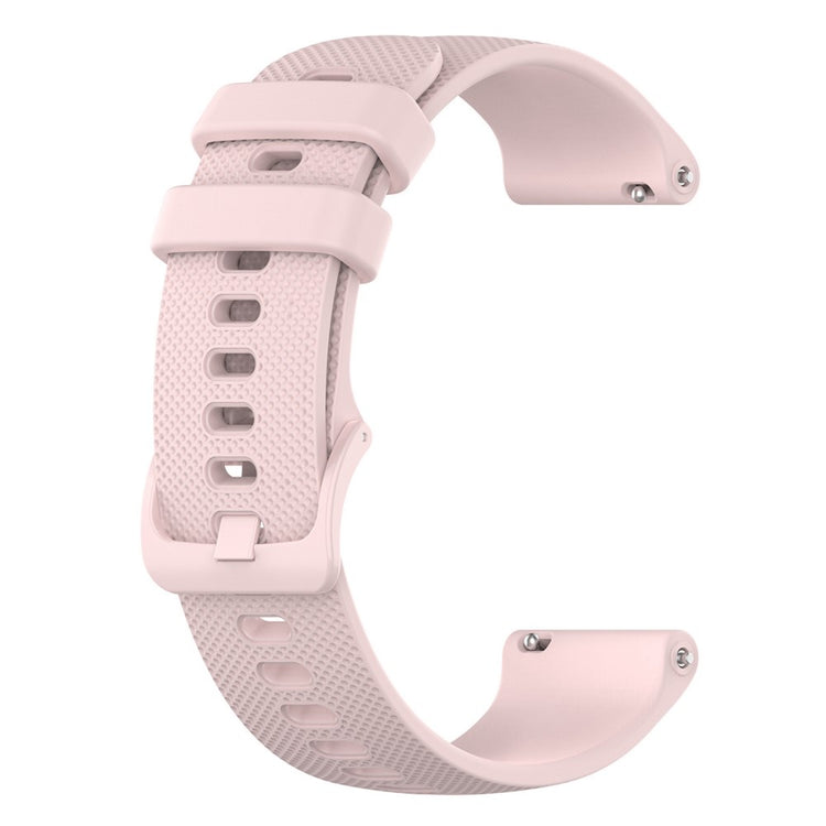 Grid texture silicone watch strap for Haylou / Noise / Willful watch - Rose Pink#serie_5