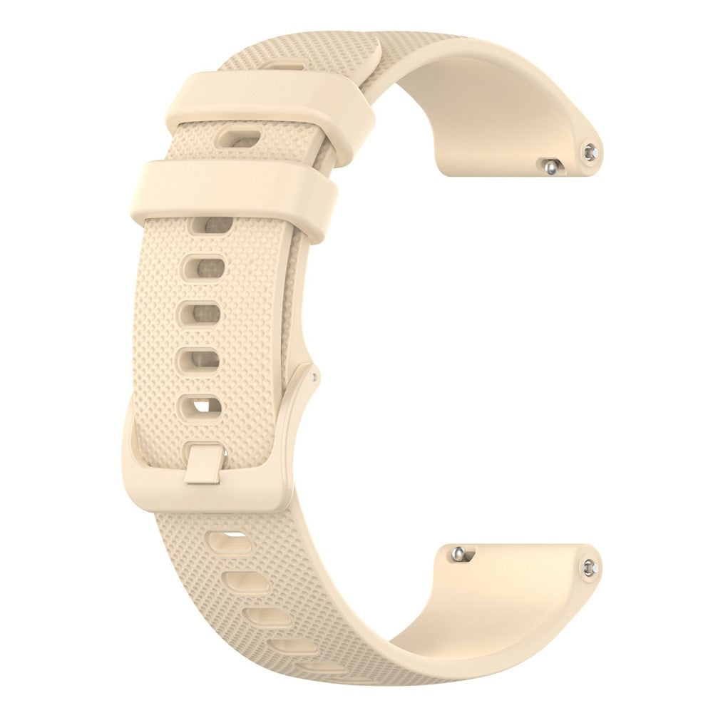 Grid texture silicone watch strap for Haylou / Noise / Willful watch - Beige#serie_6