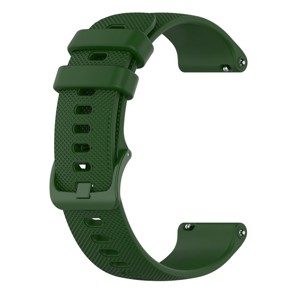 Grid texture silicone watch strap for Haylou / Noise / Willful watch - Army Green#serie_8