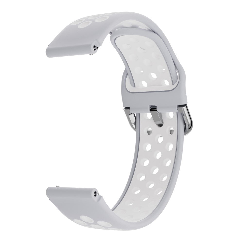 19mm dual color silicone watch strap Haylou / Noise / Willful - Grey / White#serie_8