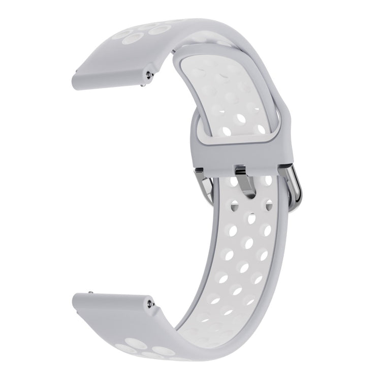 19mm dual color silicone watch strap Haylou / Noise / Willful - Grey / White#serie_8