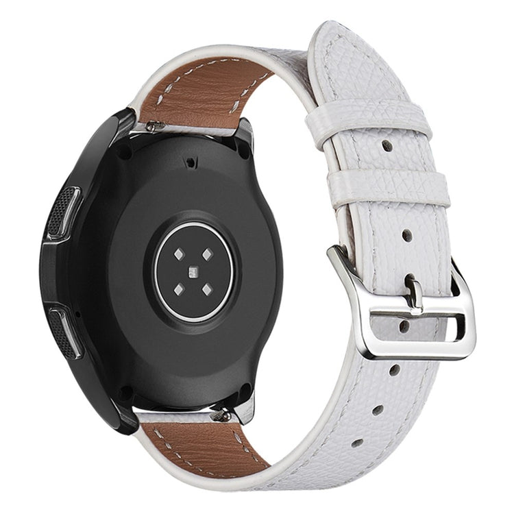 22mm Universal genuine leather watch strap - White#serie_1