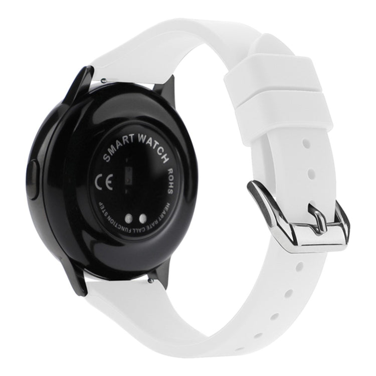 20mm Universal silicone watch strap - White#serie_3