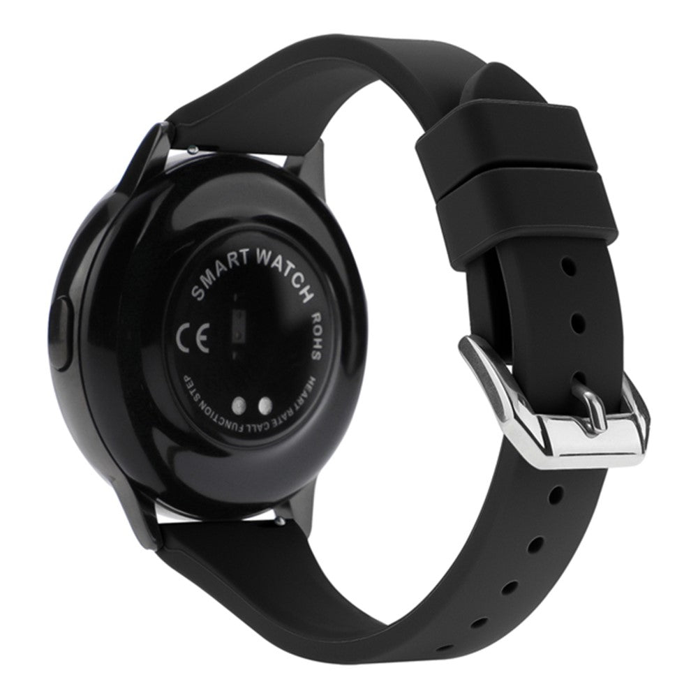20mm Universal silicone watch strap - Black#serie_7