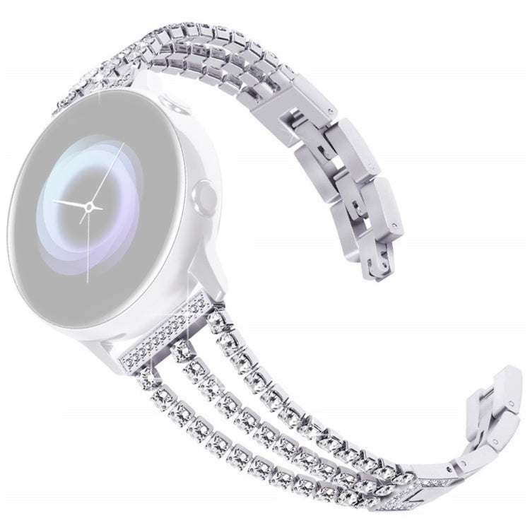 22mm Universal rhinestone decor watch strap - Silver#serie_3