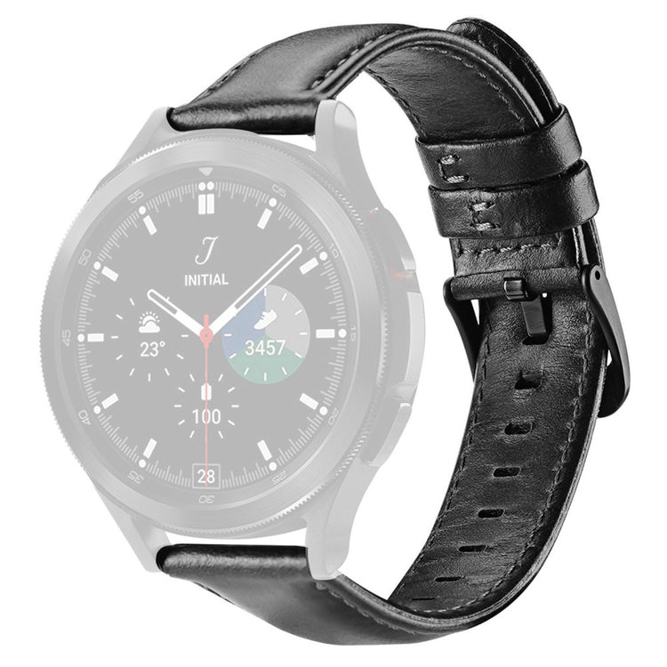 22mm DUX DUCIS Universal leather watch strap - Black#serie_1