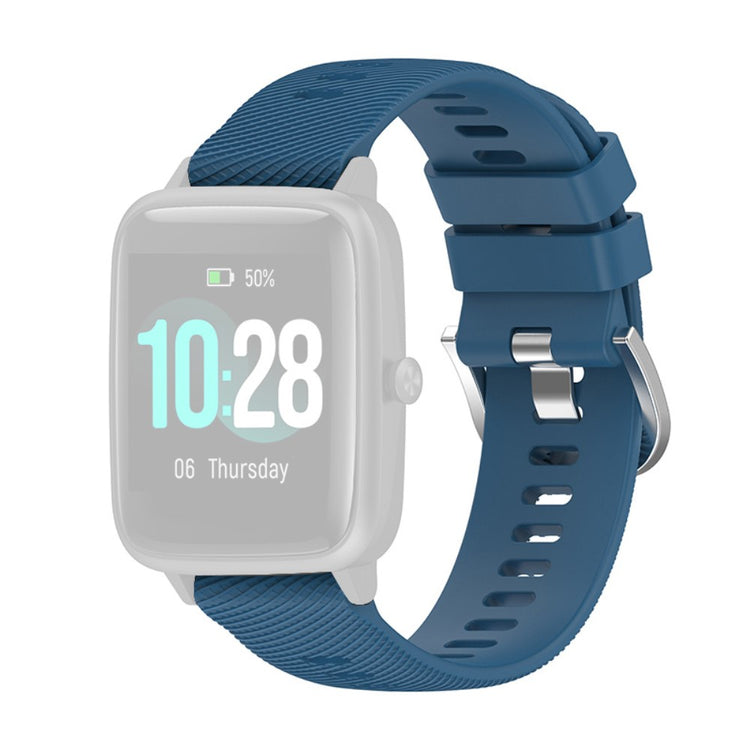 19mm Universal silicone cross stripe style watch strap - Dark Blue#serie_12