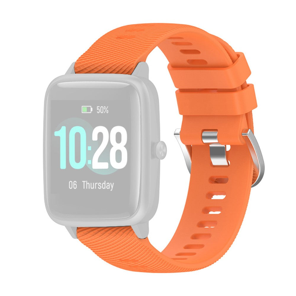 19mm Universal silicone cross stripe style watch strap - Orange#serie_6