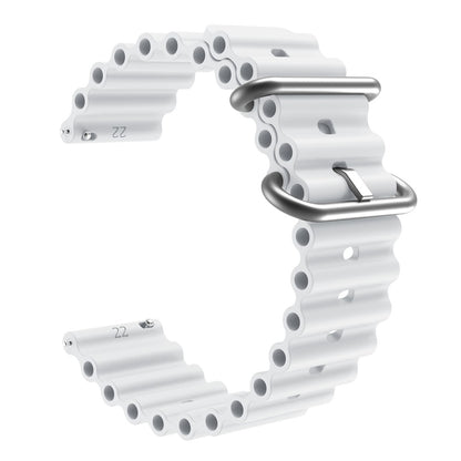 20mm Universal silicone watch strap - White#serie_2