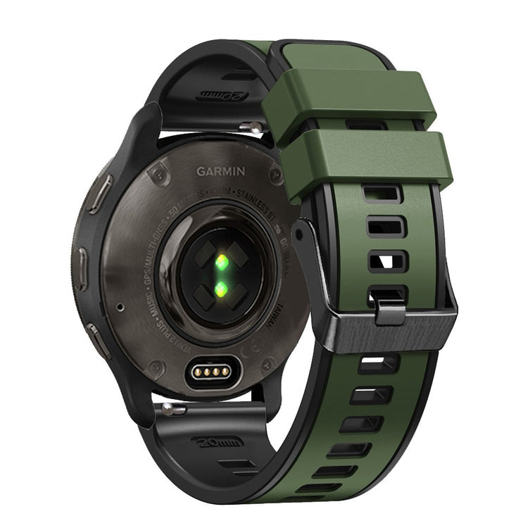 20mm Universal dual color watch strap - Army Green / Black#serie_8