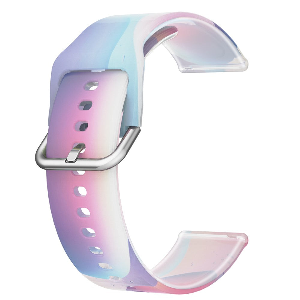 20mm Universal rainbow color silicone watch strap - Blue Purple Bubble#serie_8